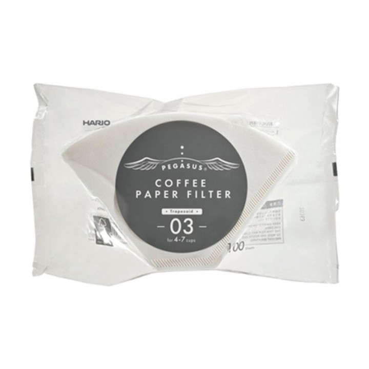 Hario Pegasus Papir Filtre 03 Hvid 100 Stk