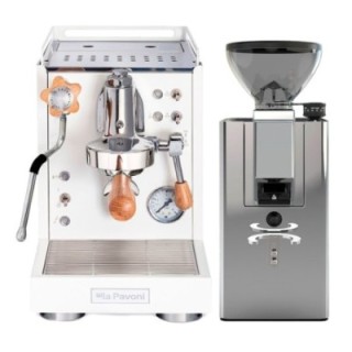 La Pavoni Mini Cellini LPSMCW01EU Inkl. La Pavoni New Kube Espressokværn