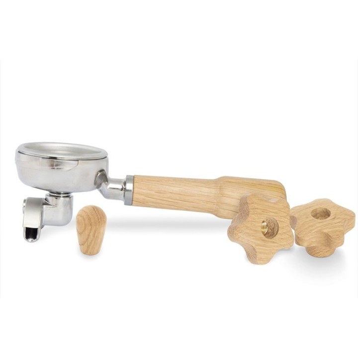 La Pavoni Portafilter Double Spout Inkl. Greb til La Pavoni Espressomaskiner Egetræ