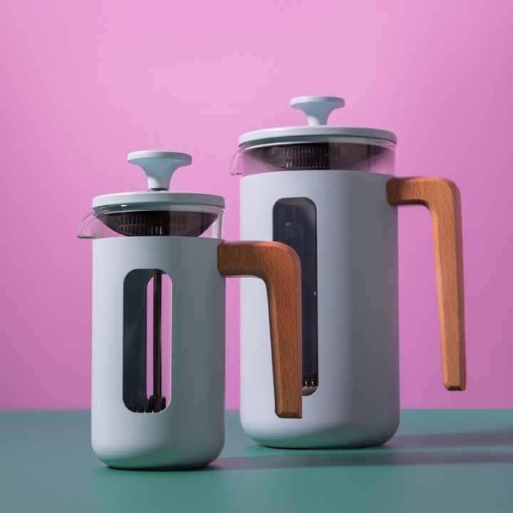 La Cafetière Pisa 3 Kop. Stempelkande Himmelblå