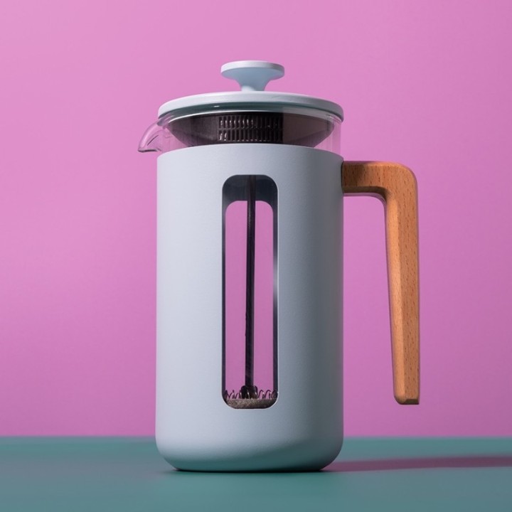 La Cafetière Pisa 8 Kop. Stempelkande Himmelblå