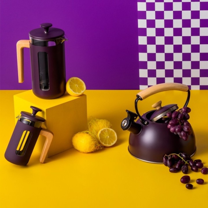 La Cafetière Pisa 3 Kop. Stempelkande Lilla