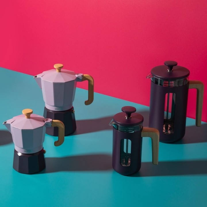 La Cafetière Pisa 8 Kop. Stempelkande Lilla