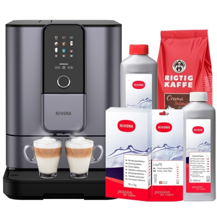 Nivona NIVO 8107 Pearl Blue Inkl. Afkalkning, Kalkfilter, Rens & Kaffe