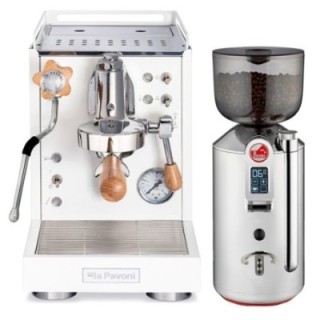 La Pavoni Mini Cellini LPSMCW01EU Inkl. Prosumer Chrome LPGGRI01EU kværn