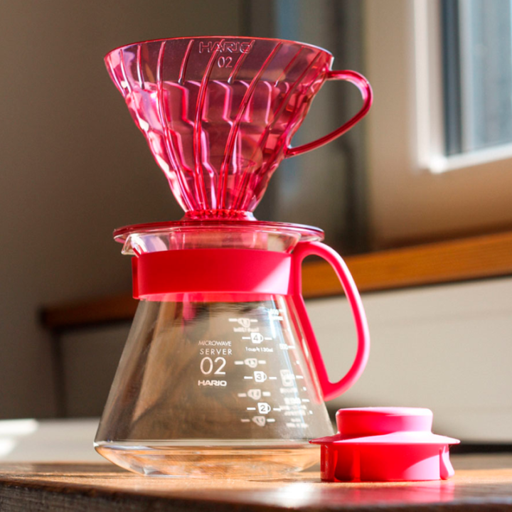 Hario V60 Dripper Pink 2 Kop. Inkl. Filtre