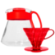 Hario V60 Filterbryg Sæt Rød Inkl. Range Server 0,6 L, Dripper 2 Kop. & Filtre