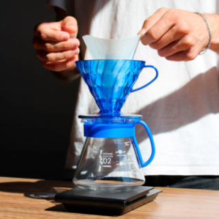 Hario V60 Filterbryg Sæt Blå Inkl. Range Server, Dripper & Filtre