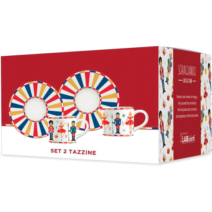 Bialetti Nøddeknækkeren Espressokopper Inkl. Underkopper 2 stk 8 cl