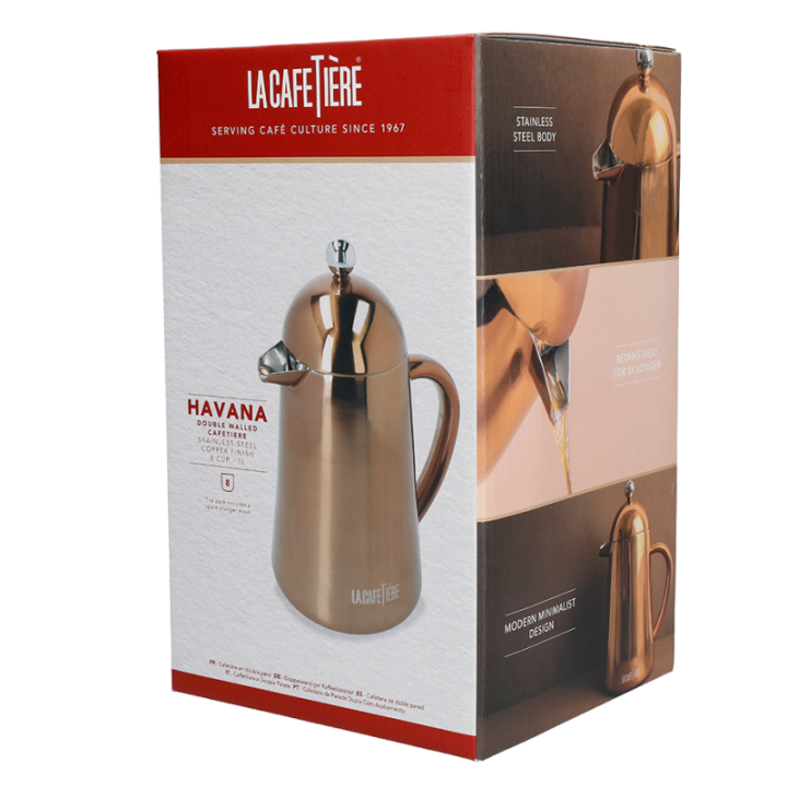 La Cafetière Havana 8 Kop. Stempelkande Kobber