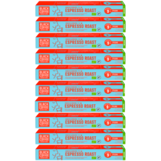 Black Coffee Roasters Espresso Roast Kaffekapsler Øko 10 x 10 stk