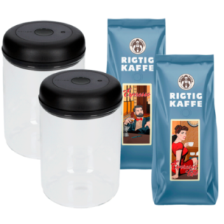 Fellow Atmos Vakuum Kaffebeholder 2 stk Inkl. 2x500g Rigtig Kaffe