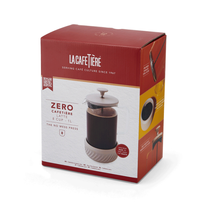 La Cafetière Zero 8 Kop. Stempelkande Latte