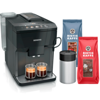 Siemens TP511R09 EQ500 Espressomaskine Inkl. Mælkebeholder & 2kg Rigtig Kaffe Hele kaffebønner