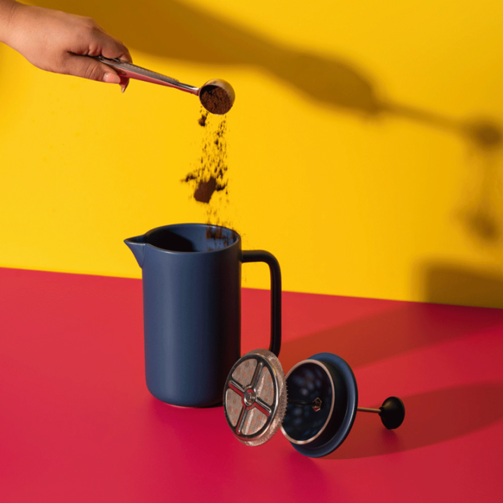 La Cafetière Arezzo 8 Kop. Stempelkande Navy