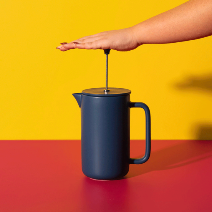 La Cafetière Arezzo 8 Kop. Stempelkande Navy