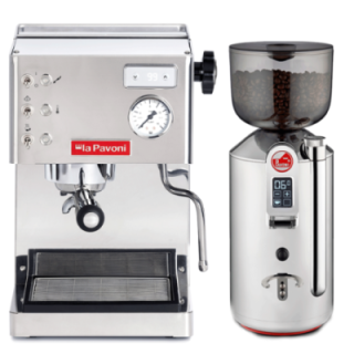 La Pavoni Casa Bar PID Stål LPMCBS02EU Espressomaskine Inkl. Prosumer Chrome LPGGRI01EU Espressokværn