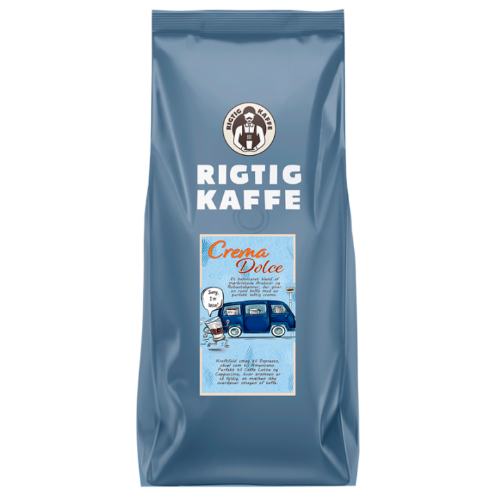 Rigtig Kaffe Dolce Crema 12kg Hele kaffebønner