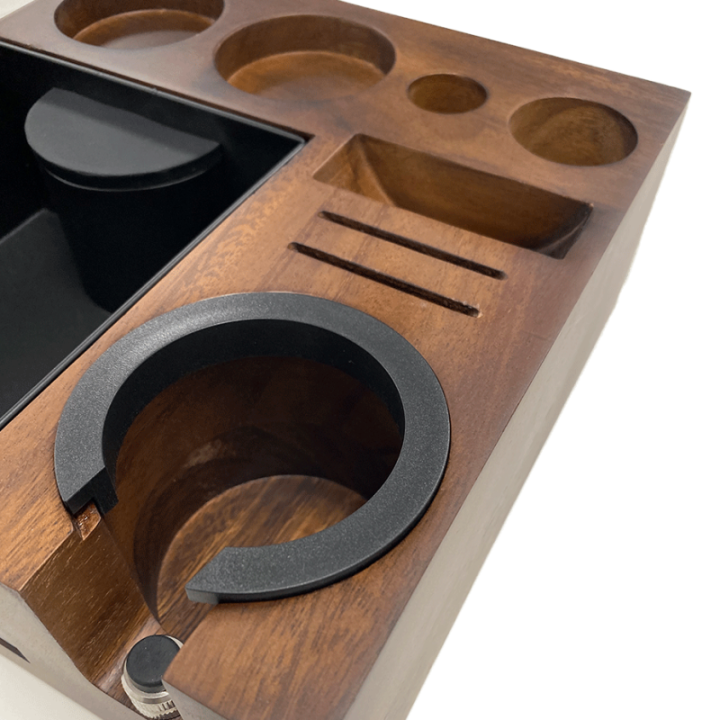 IKAPE V5 Knockbox m. Tamper Station Valnød