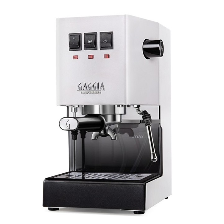 Gaggia Classic E24 Hvid Espressomaskine Inkl. Eureka Mignon Zero 55s Mat Sort Espressokværn