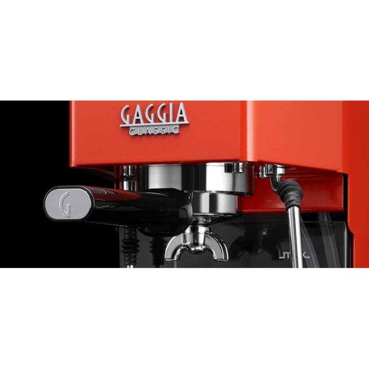 Gaggia Classic E24 Lobster Red Espressomaskine Inkl. Eureka Mignon Zero 55s Mat Sort Espressokværn