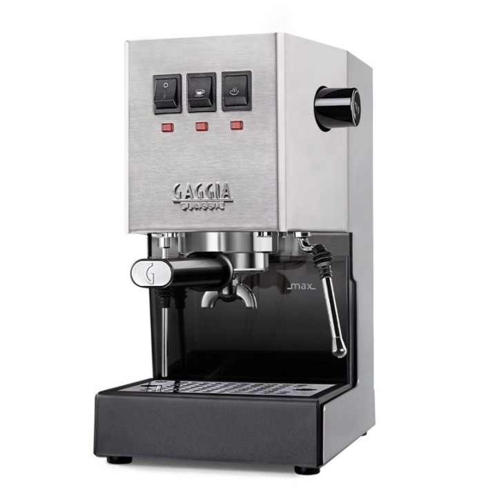 Gaggia Classic E24 Stål Espressomaskine Inkl. Eureka Mignon Zero 55s Mat Sort Espressokværn