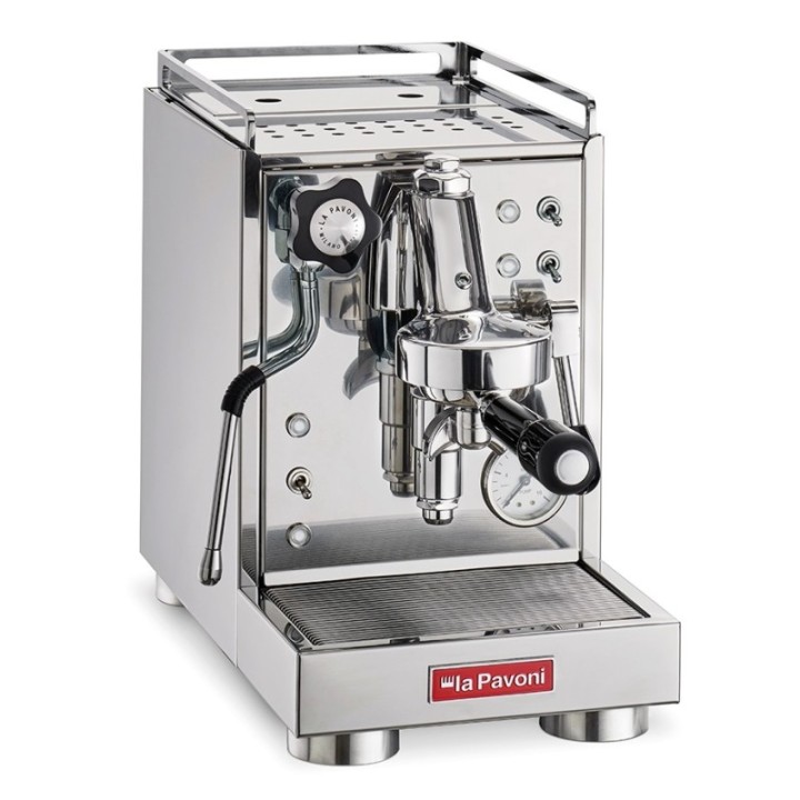 La Pavoni Mini Cellini LPSMCS01EU Espressomaskine Inkl. Eureka Mignon Zero 55s Mat Sort Espressokværn