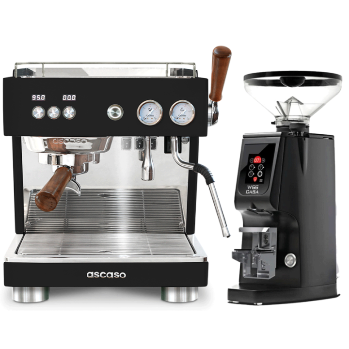 Ascaso Baby T Plus Sort Espressomaskine Inkl. Eureka Atom W 65 Casa Mat Sort Espressokværn