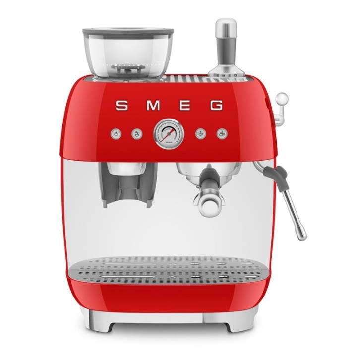 Smeg EGF03RDEU Manuel espressomaskine Inkl. Kværn Rød & Rigtig Kaffe Bestseller Mixpakke 3kg Hele kaffebønner