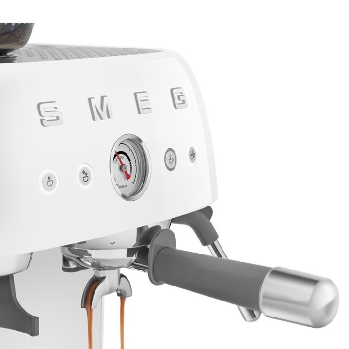 Smeg EGF03WHEU Manual espresso machine Incl. grinder White