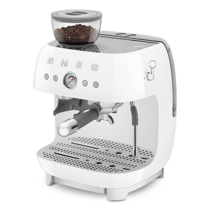 Smeg EGF03WHEU Manual espresso machine Incl. grinder White