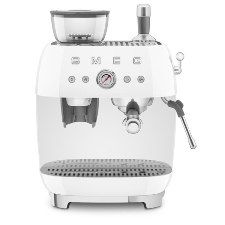 Smeg EGF03WHEU Manuel espressomaskine Inkl. Kværn Hvid & Rigtig Kaffe Bestseller Mixpakke 3kg Hele kaffebønner