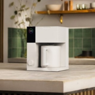 Fellow Aiden Filter Kaffemaskine Hvid Inkl. Fellow Opus Espressokværn Mat Hvid & 1,3 kg Rigtig Kaffe Hele kaffebønner