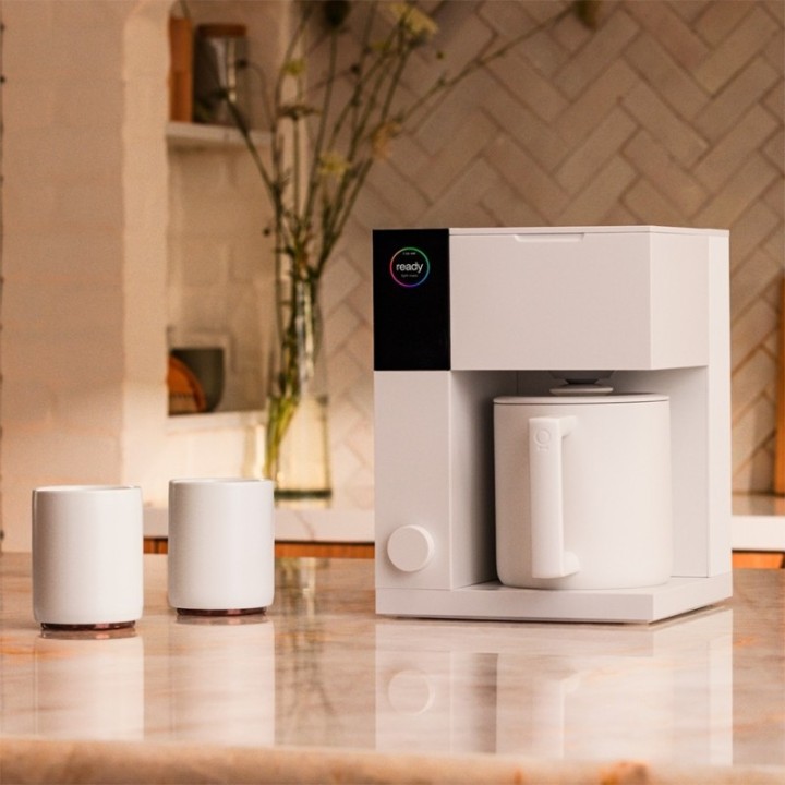 Fellow Aiden Filter Kaffemaskine Hvid Inkl. Fellow Opus Espressokværn Mat Hvid & 1,3 kg Rigtig Kaffe Hele kaffebønner