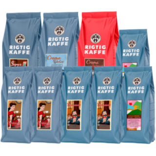Rigtig Kaffe Mixpakke 6kg Hele kaffebønner