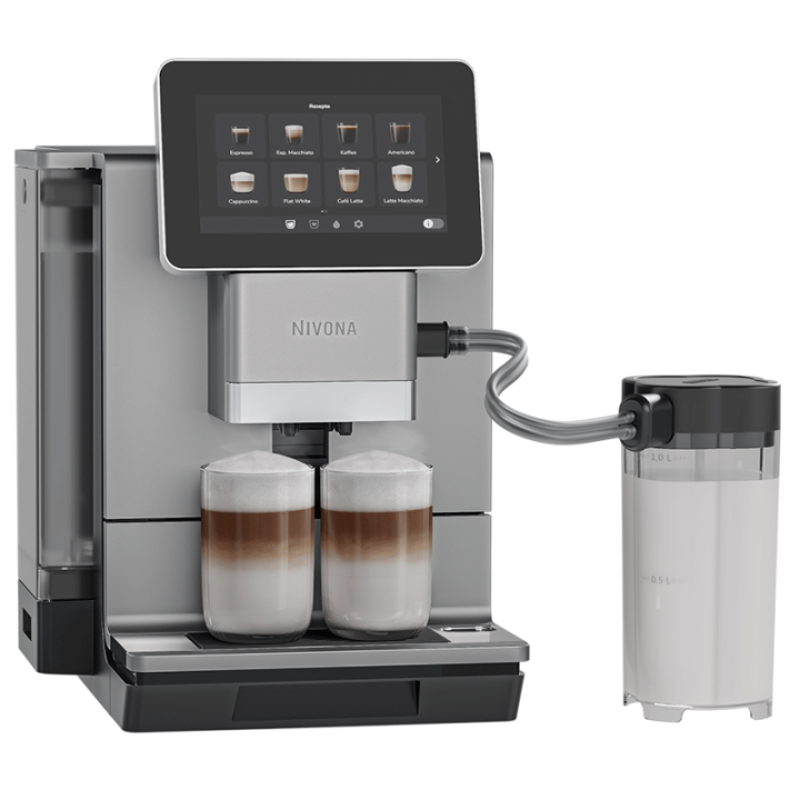 Nivona NIVO 9'103 Titanium Espressomaskine Inkl. Afkalkning, Rens, Filter & 1kg Rigtig Kaffe Dolce Crema