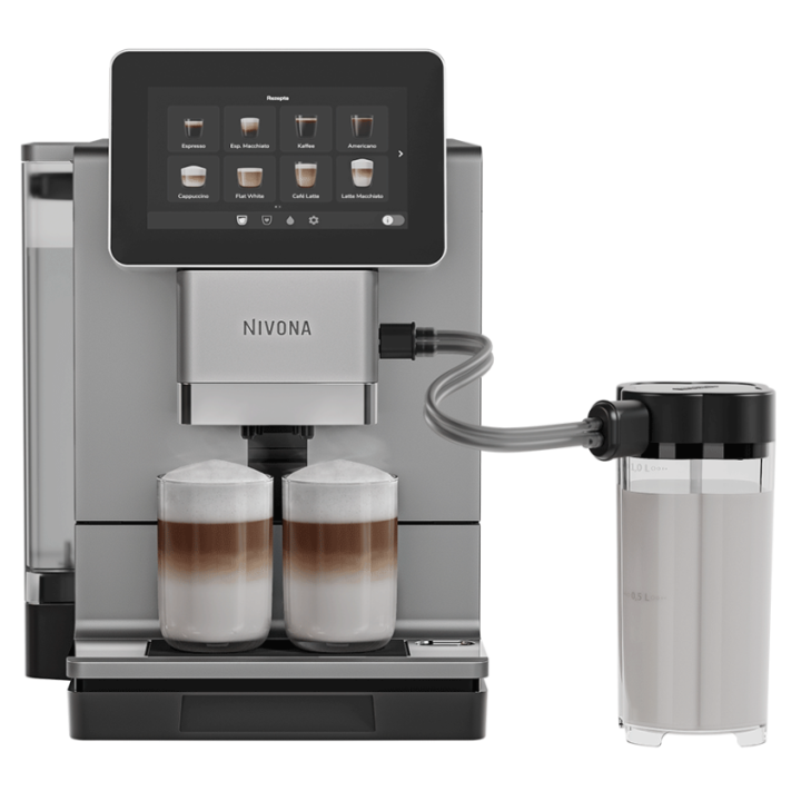 Nivona NIVO 9'103 Titanium Espressomaskine Inkl. Afkalkning, Rens, Filter & 1kg Rigtig Kaffe Dolce Crema