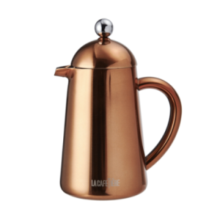 La Cafetière Havana 3 Kop. Stempelkande Kobber Inkl. La Cafetière Krus 30 cl 2 Stk Kobber