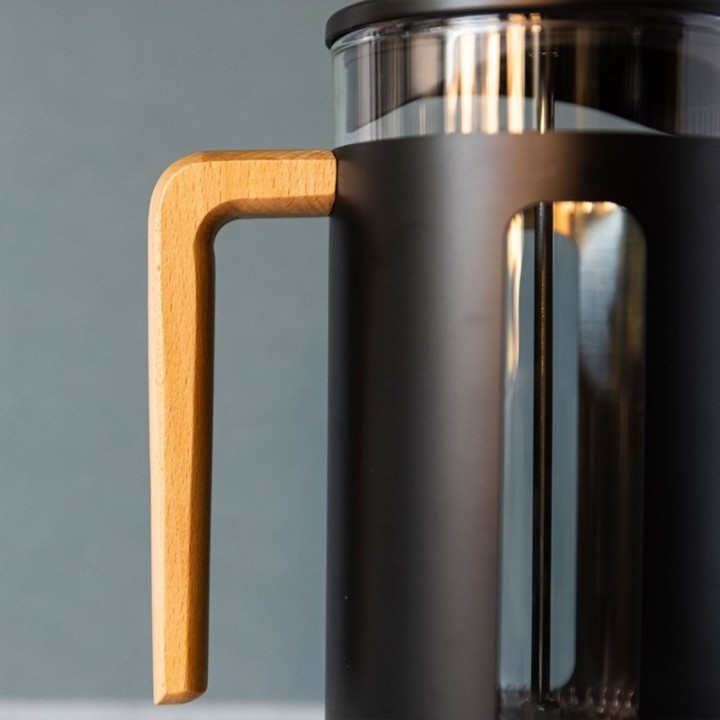La Cafetière Pisa 8 Kop. Stempelkande Sort Inkl. House of Barista Elektrisk Kaffemølle & Rigtig Kaffe 400g Hele kaffebønner