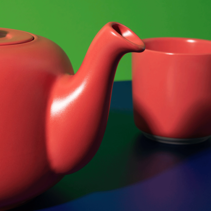 La Cafetière 1,2 L Tebrygger Rød Inkl. Østerlandsk Thehus Harlekin Te Pyramidetebreve 75 stk