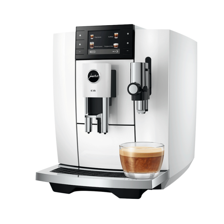Jura E8 (ED) Piano White Espressomaskine Inkl. Startpakke (DK sprog)