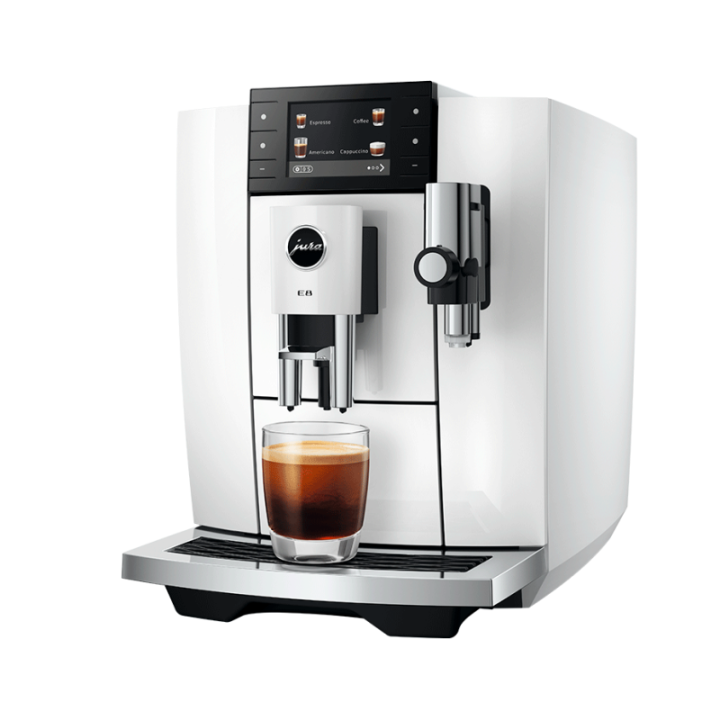 Jura E8 (ED) Piano White Espressomaskine Inkl. Startpakke (DK sprog)
