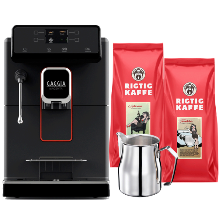 Gaggia Magenta Plus Espressomaskine Inkl. 2kg Rigtig Kaffe & Mælkekande