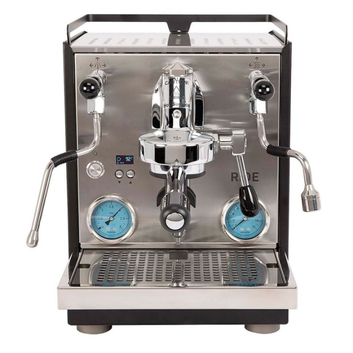 Profitec RIDE Espressomaskine Inkl. Eureka Mignon Libra 65 Chrome/Mat Sort Espressokværn, Knockbox & Mælkekande 0,5L