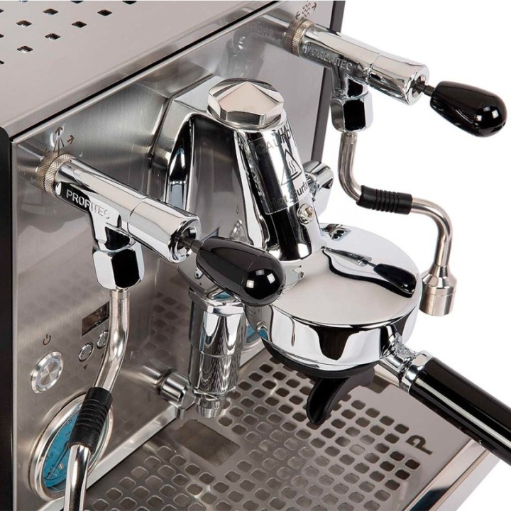 Profitec RIDE Espressomaskine Inkl. Eureka Mignon Libra Chrome/Mat Sort Espressokværn, Knockbox & Mælkekande 0,5L