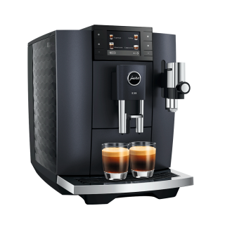 Jura E8 (ED) Cosmic Black Espressomaskine Inkl. Startpakke (DK sprog), Pleje, Filtre, Mælkebeholder & 3kg Super Crema