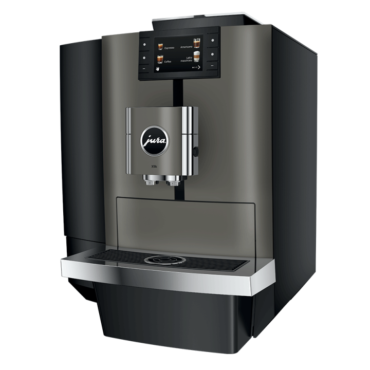 Jura X10c (EA) Dark Inox Espressomaskine Inkl. Startpakke, 2,5L Cooler, Pleje, Kaffe & Opsætning