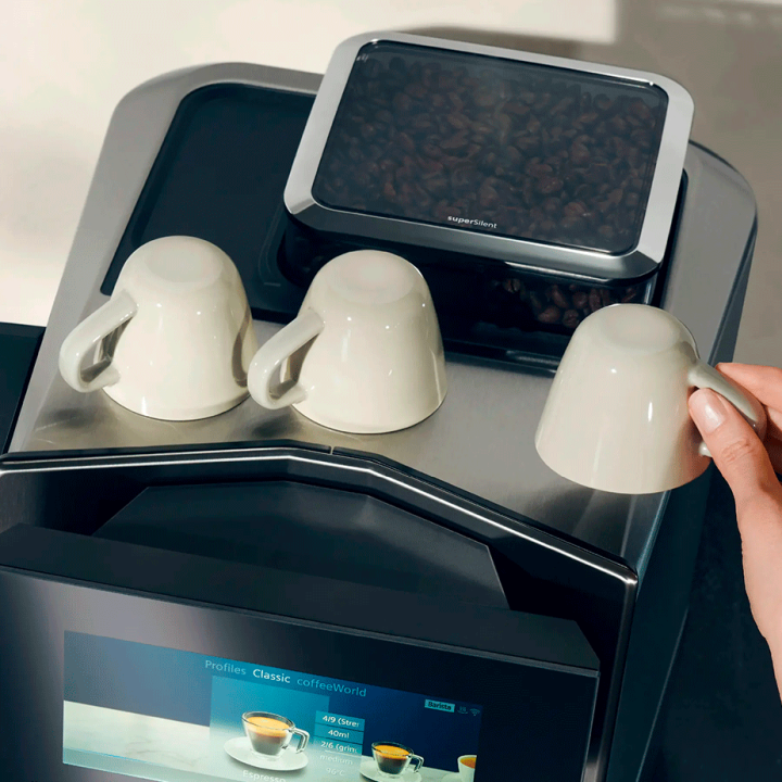 Siemens TQ905RZ3 EQ900 Plus Espressomaskine Inkl. AutoCalc'n Clean & Termokande