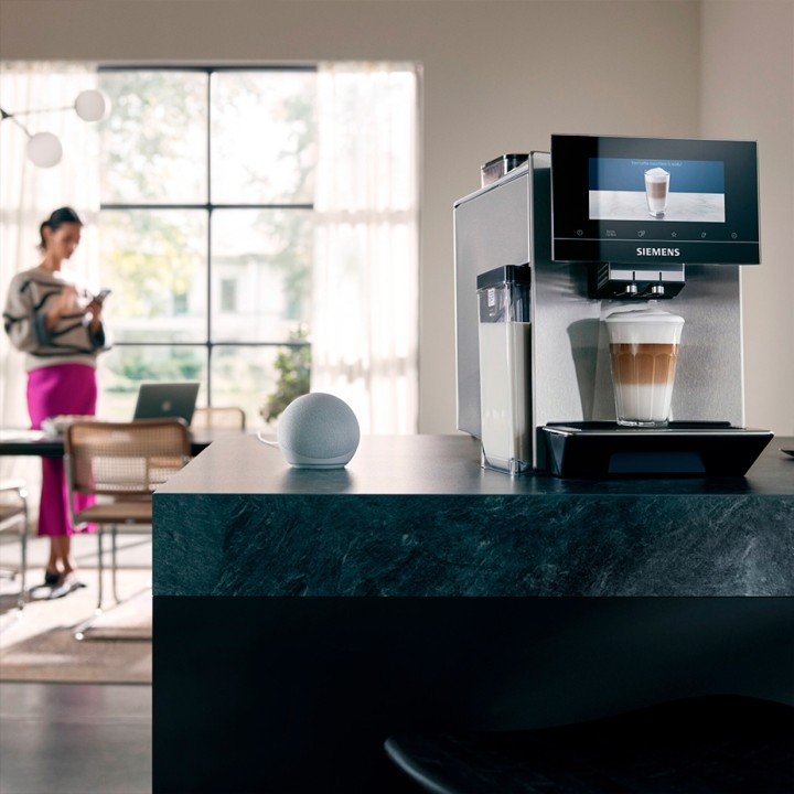 Siemens TQ907R03 EQ900 s700 Espressomaskine Inkl. 2kg Rigtig Kaffe Hele kaffebønner & Kaffeplakat SORRY I'M LATTE 21x30cm