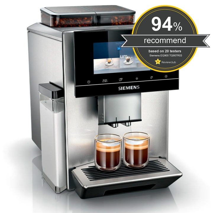 Siemens TQ907R03 EQ900 s700 Espressomaskine Inkl. 2kg Rigtig Kaffe Hele kaffebønner & Kaffeplakat SORRY I'M LATTE 21x30cm